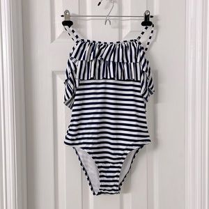 Striped One Piece Swimsuit
